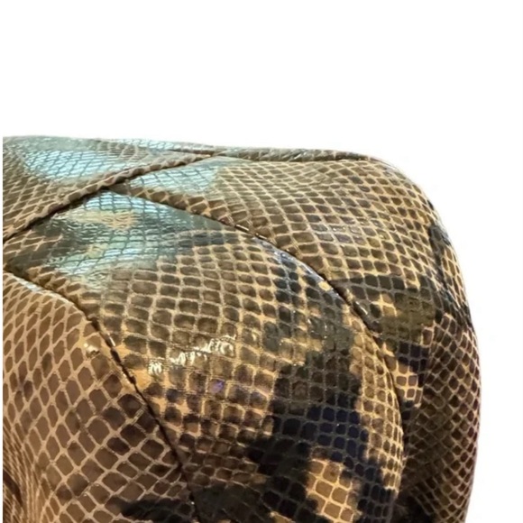 COACH LYNN LEATHER HOBO SOHO EMBOSSED PYTHON 🐍🐍 Tan/Black F17419 - Picture 4 of 13